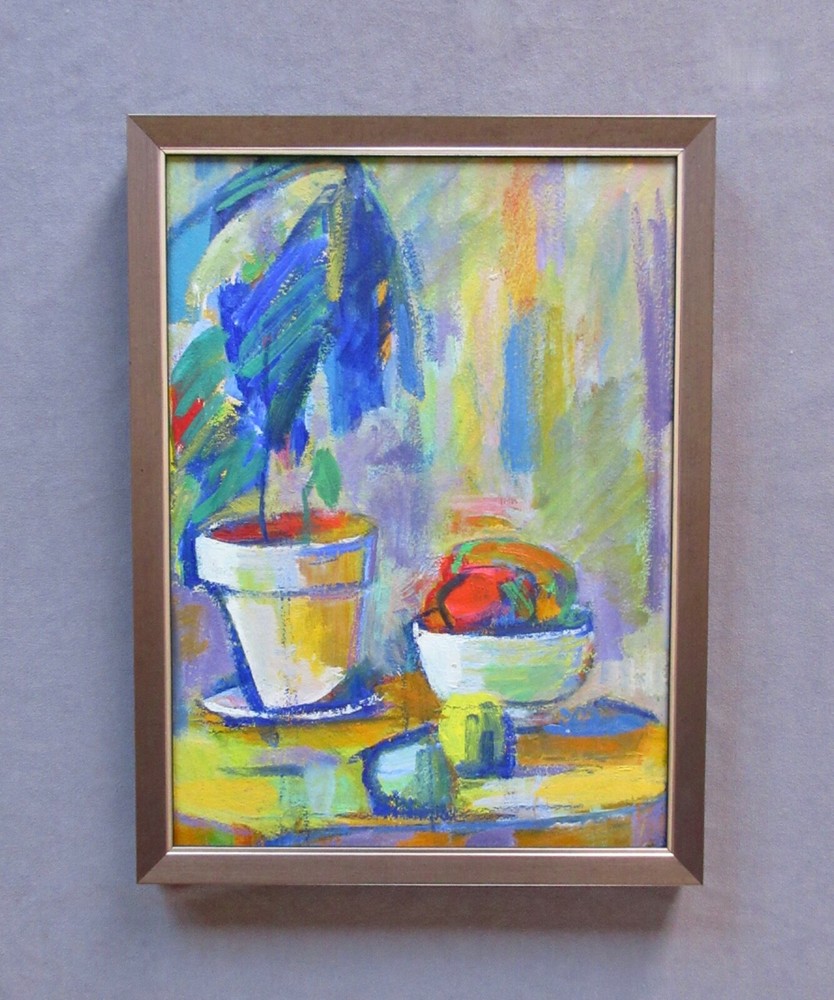Mollie Tureske (1909-2002) Vintage Mid-Century Abstract Oil Still-Life Painting