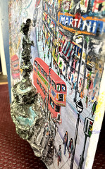 Alvaro Rodriguez 3D Oil Painting LONDON PICCADILLY CIRCUS Signed Rodrig 20”x 30”