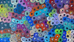 SELINA NUMINA 70 x 45 cm Original Aboriginal Painting. Bush Melons