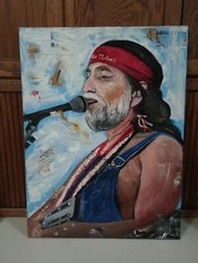 24×18 One Of A Kind Willie Nelson Original Acrylic/Oil Painting