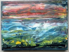 Original Abstract Composition, Oil Painting, Expressionism, 80.0 x 60.0 cm.
