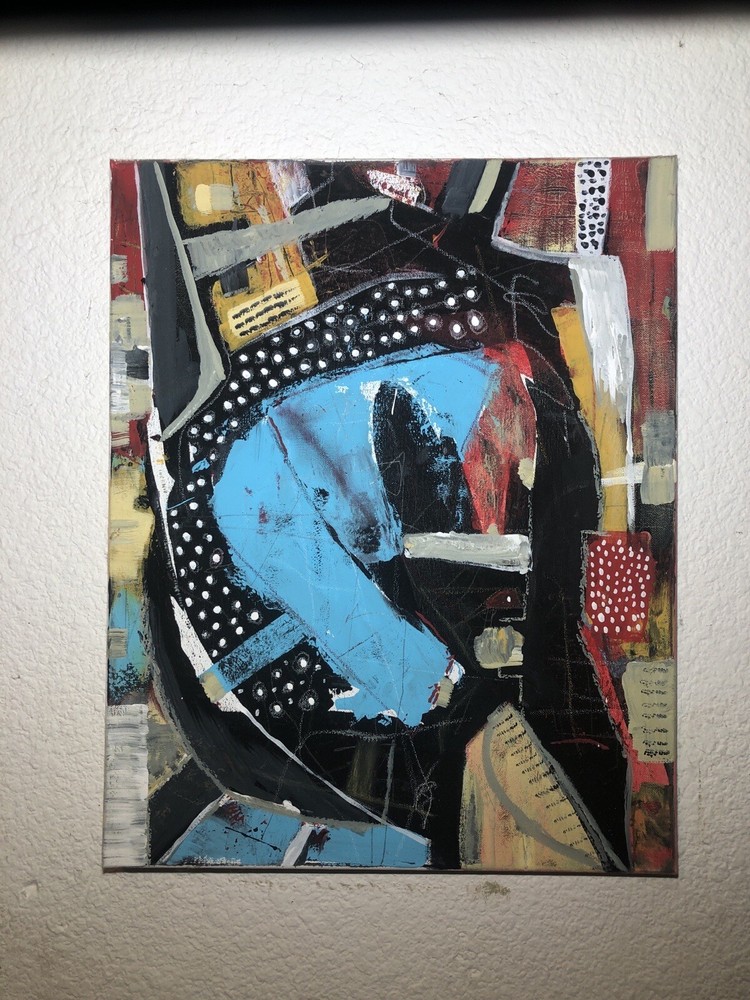 Original Abstract Modern Painting By S. Krul Acrylic On Canvas 16×20 Unframed