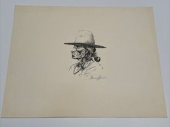WILLIAM LEE HILL DRAWING FAMOUS NATIVE AMERICAN INDIAN PORTRAIT TRIBAL LISTED