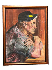 1951 OIL PAINTING OF „CASEY STENGEL“ 5 CONSECUTIVE WORLD SERIES TITLES „1949-53“