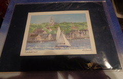 Lot of 2 Robert Kennedy water color paintings boats…new seald