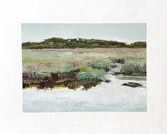 8×10 Original Oil Landscape Painting Marsh Lowcountry Peaceful Coastal Signed