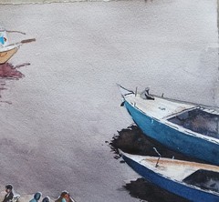 Original Painting in Watercolor „Varanasi, India“ 16″x 12″