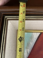 Vintage Bollini Big-Eyed „Little General“ Child Oil Painting Framed-Signed COA