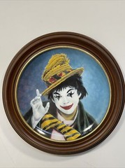 JUDY GARLAND CLOWN PLATE HAND SIGNED By JON HELLAND On The Back 262/12,500