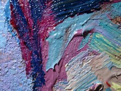ORIGINAL OIL█PAINTING VINTAGE IMPRESSIONISM█ART REALIST SIGNED█ABSTRACT OUTSIDER
