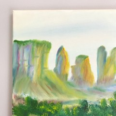 DESERT Landscape Painting 12×16 Acrylic On Canvas 2006 Yuma AZ Shirley Messenger
