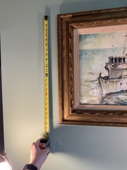 Original Oil On Board W J Edwards Signed Tuna Boat Painting MCM San Diego