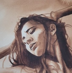 1 Watercolours Nude B.S. – Nude Women – Framed – Pastel – Hand Signed 2019