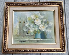 Original MAGNASCO OIL PAINTING OF IN THE WINDOW PAYNE REALISM 13.5/11.5 FRAME