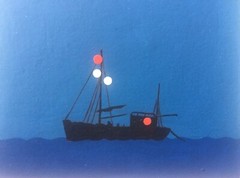 Fishing Boats, Nautical. Original painting reproduced in various editions.197