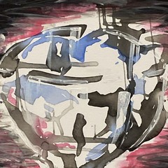 Art Painting on canvas hand painted “Between Glass and Emptiness” 16×20 COA