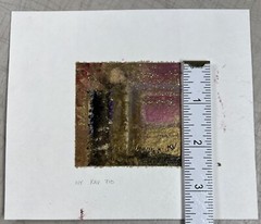 Mixed Media Mini Painting Ink Metallic Powders and Dyes Kathryn Vaughn New York