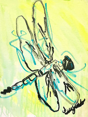 Guajardo Art: Dragonfly Spirit 14X11 Original Canvas Signed Whimsical Wall Art