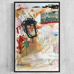 Original Mixed Media Abstract Modern Art Painting 24×36 “El Campeón“ Signed
