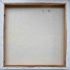 Original Abstract Painting by A. Renzo (1976) – Mid Century Art, 50×50 cm