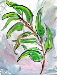 Eucalyptus Original Expressionism Acrylic Abstract Canvas Board 11×14