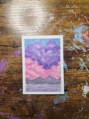 ACEO Art Card Original Watercolor Shimmery 2.5″ x 3.5″ El_duderino_art