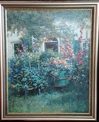 ABBOTT FULLER GRAVES Kennebunkport Doorway, Hand Enhanced, Framed, Certified