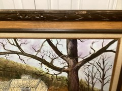 Vintage Mid-Century „Rustic Homestead“ Landscape – Signed C.H. Morse