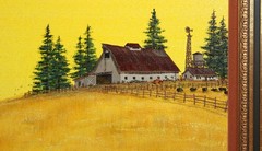 Duane Armstrong Painting Farm Landscape Framed Signed 1978