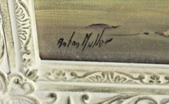 Anton Muller Floral Still Life Oil Painting Signed1874-1912g ,Dutch