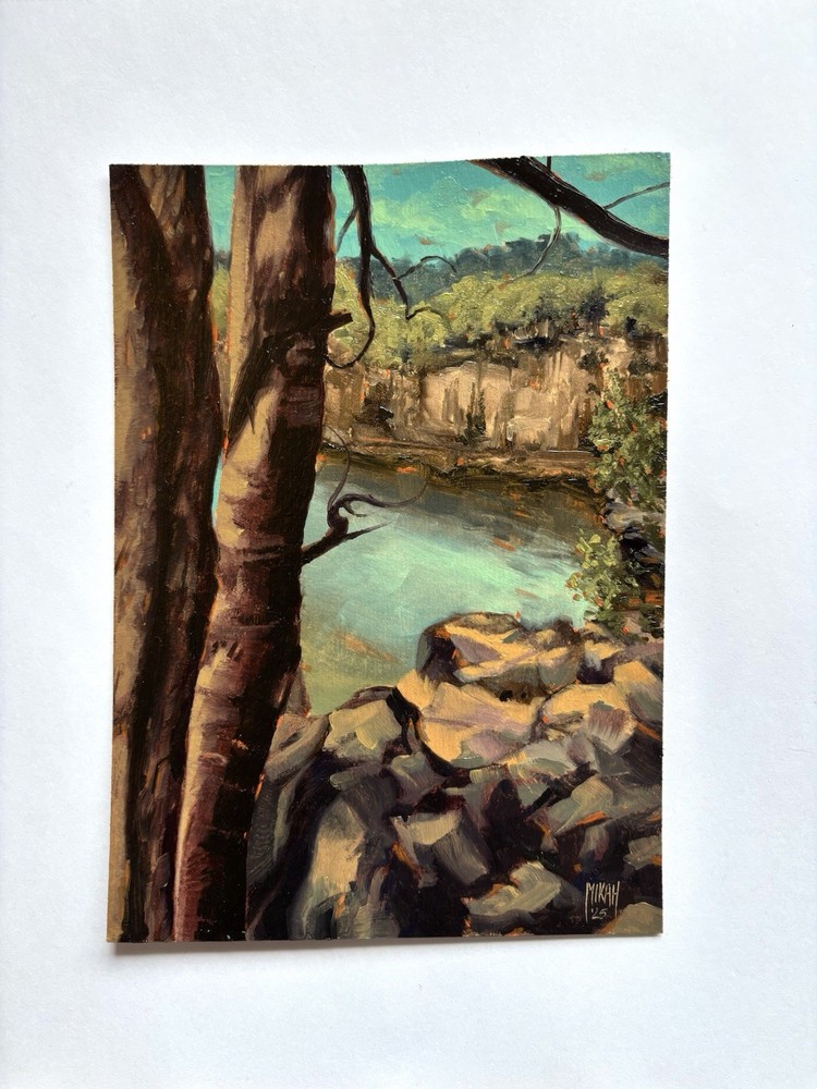 5”x7”- Original Oil Painting Landscape Water Nature Park Saint Croix River Mikah