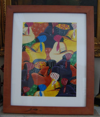 CUBAN ART FRAMED OIL ON CANVAS CUBAN HATIAN STYLE MARKET SCENE #2 ARTIST: FROOY