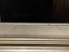Edward Szmyd American | 1933 – 2004 Original Floral Oil Painting~ 32×27” Framed