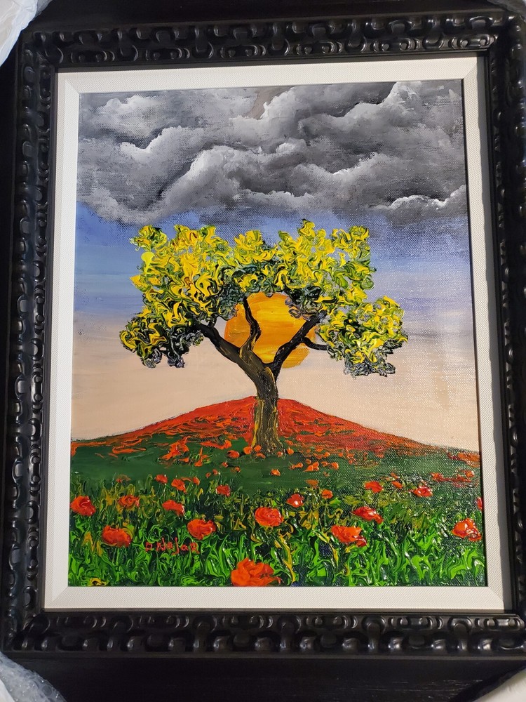 David Najar Original Oil Painting on Canvas (Spring Vibrance) Signed/Framed