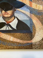 Large Modernist Portrait Surrealism Cubism Expressionism Sister Brutosky Listed