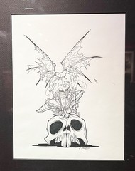 GRIS GRIMLY Original Artwork FRAMED Pen & Ink