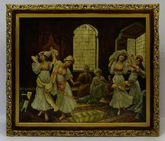 Old painting Copy after Fabio FABBI (1861-1946) Dancing Women Oil 26.4×22.4 in