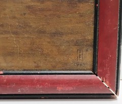Vintage Primitive American Duck Painting Oil on Board Framed