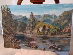 LYDIA DARVAS Original 30X20 Inches Oil On Canvas Painting Signed -SEE PHOTOS-