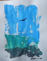 ORIGINAL PAINTING PAPER & Acrylic study „One Bird“ #0001 Steven Graff