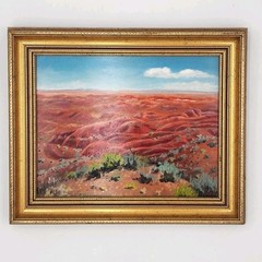 Bob Bickers Signed Original Oil Painting Southwest Painted Desert Arizona Framed