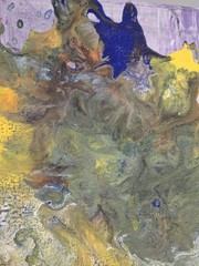 Unique Handmade Pour Art Artpiece 30 x 24 Inches Read Description