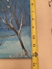 Hand Painted Winter Scene Art Decor Gift Wall Hanging