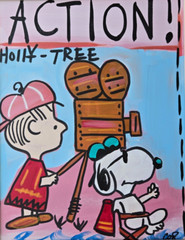 CORBELLIC Painting 20×16″ – Original Snoopy is my Hollywood Director – with COA