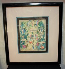 Framed Charles Cobelle Signed Lithograph Art COA 162/500 Titled „Rue De La Paix“