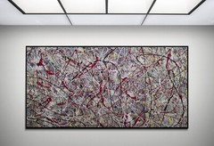 Abstract Warm Painting Yellow Gray Red Canvas Modern Wall Art XXL