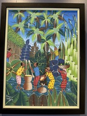 17” X 13 Jamaica Oil Painting Signed By Romjald Lafleor