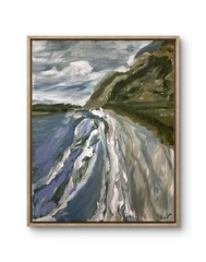 “Shore Whispers” painting Seascape Сanvas wall art signed 11×14 Original E23