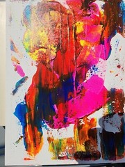 Acrylic On Canvas Original Painting „Neon Sunset“