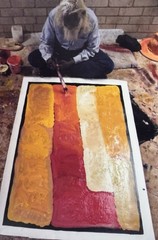 KUDDITJI KNGWARREYE, Highly Collectable Aboriginal Art,Incl Progress photos.